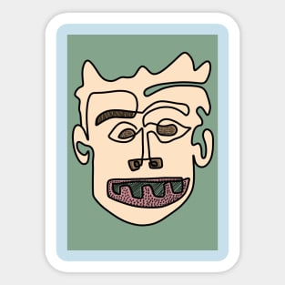 Awkward man Sticker